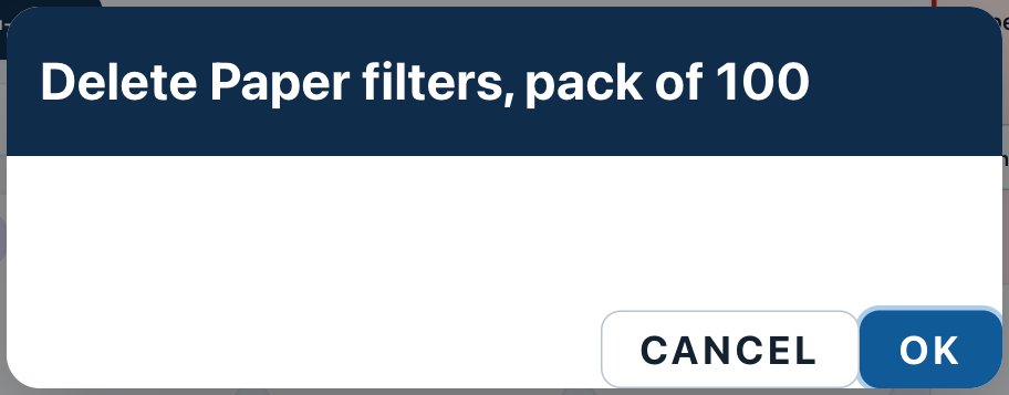 Delete confirmation